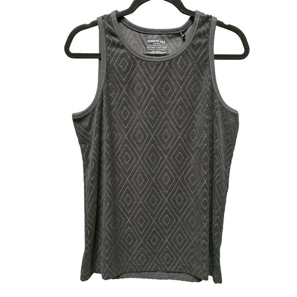 Kenneth Cole Terry Cloth Tank Top Black Textured Size Small S NWT - Picture 1 of 8